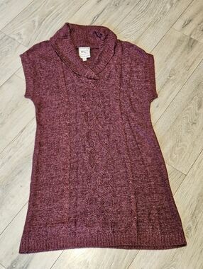 Pink Rose Sleeveless Cable Knit Sweater Dress Women's XL